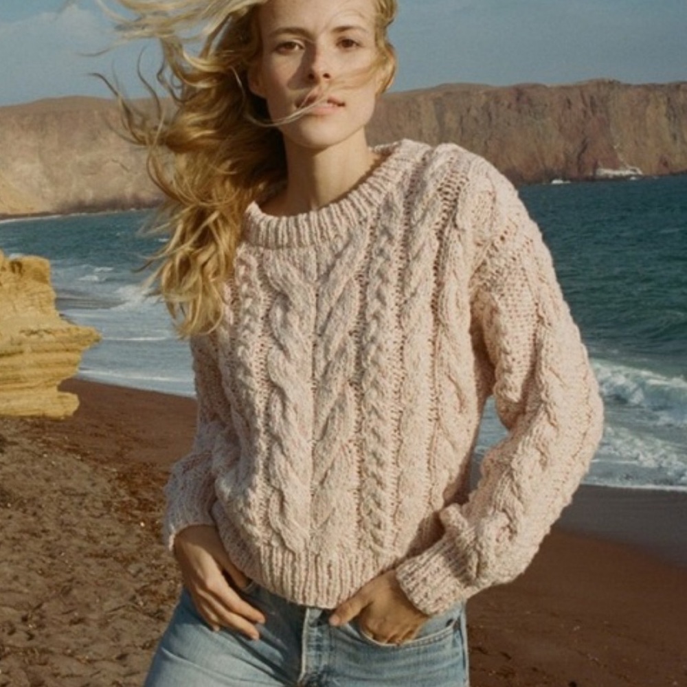 Doen Bee Sweater in Pink Cloud
